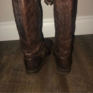 Women’s coach leather brown boots